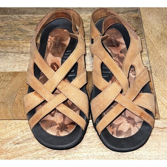 Lands End Women’s Brown Suede Strappy Comfort Sandal Size 8 Outdoor Hiking - Picture 4 of 10